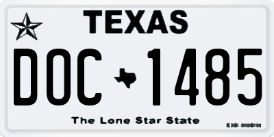 TX license plate DOC1485