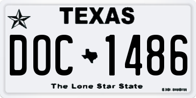 TX license plate DOC1486