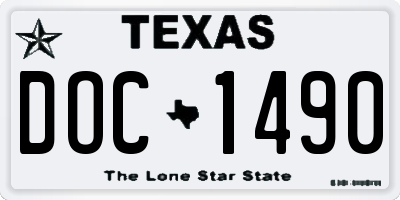 TX license plate DOC1490