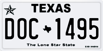 TX license plate DOC1495