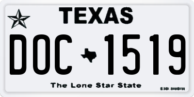 TX license plate DOC1519