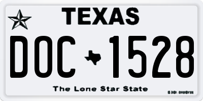 TX license plate DOC1528