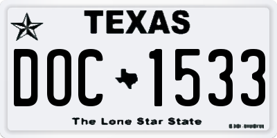 TX license plate DOC1533
