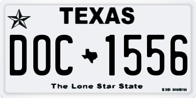 TX license plate DOC1556
