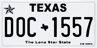 TX license plate DOC1557