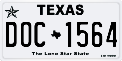 TX license plate DOC1564