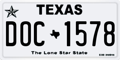 TX license plate DOC1578