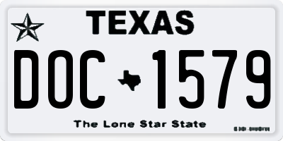 TX license plate DOC1579