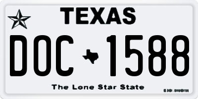 TX license plate DOC1588