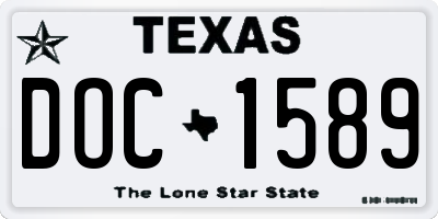 TX license plate DOC1589