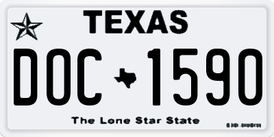 TX license plate DOC1590