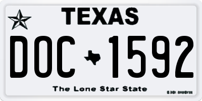 TX license plate DOC1592