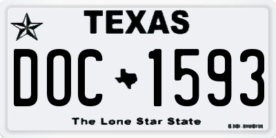 TX license plate DOC1593