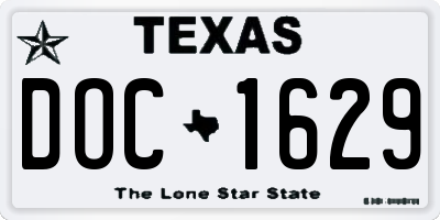 TX license plate DOC1629