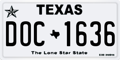 TX license plate DOC1636