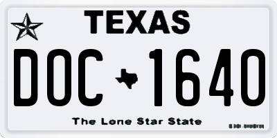 TX license plate DOC1640
