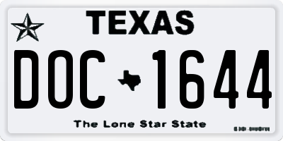 TX license plate DOC1644