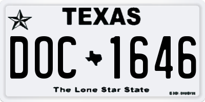 TX license plate DOC1646