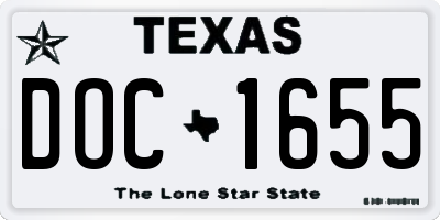 TX license plate DOC1655