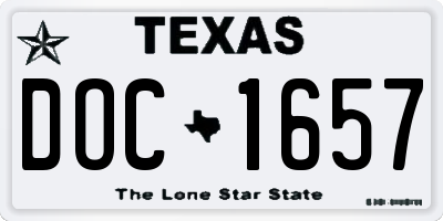 TX license plate DOC1657