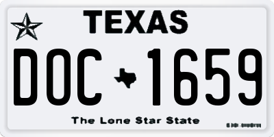 TX license plate DOC1659