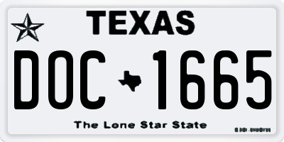 TX license plate DOC1665