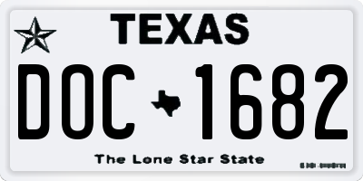TX license plate DOC1682