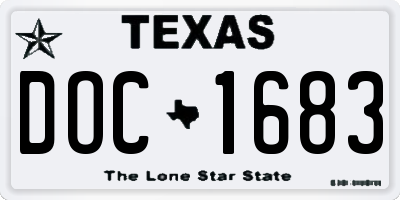 TX license plate DOC1683