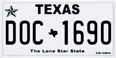 TX license plate DOC1690