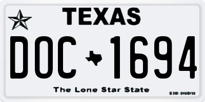 TX license plate DOC1694