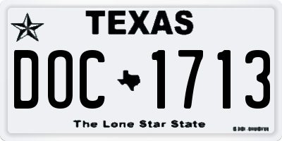 TX license plate DOC1713