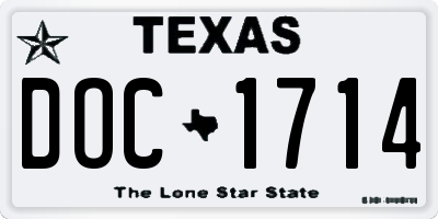 TX license plate DOC1714