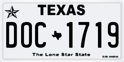 TX license plate DOC1719