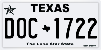 TX license plate DOC1722