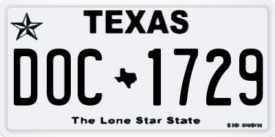 TX license plate DOC1729