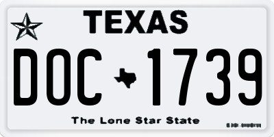 TX license plate DOC1739