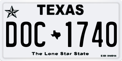 TX license plate DOC1740