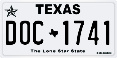 TX license plate DOC1741