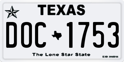TX license plate DOC1753