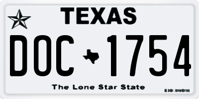 TX license plate DOC1754