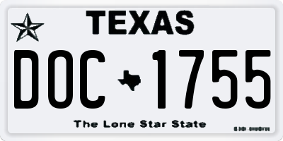 TX license plate DOC1755