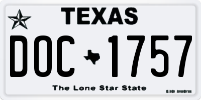 TX license plate DOC1757