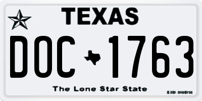 TX license plate DOC1763