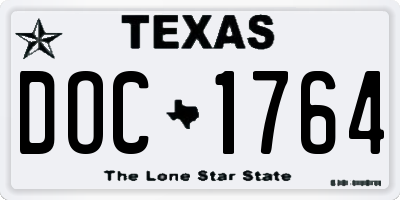 TX license plate DOC1764