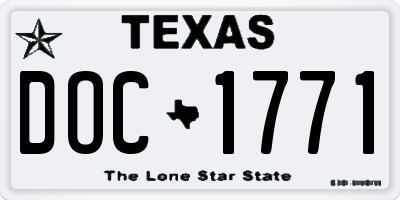 TX license plate DOC1771