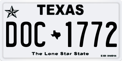 TX license plate DOC1772