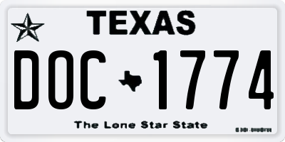 TX license plate DOC1774