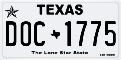 TX license plate DOC1775
