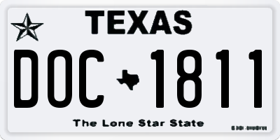TX license plate DOC1811