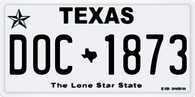 TX license plate DOC1873